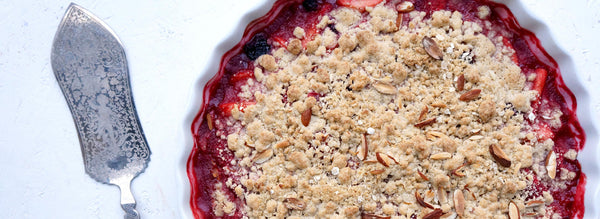 Erdbeere-Apfel-Beeren Crumble Rezept